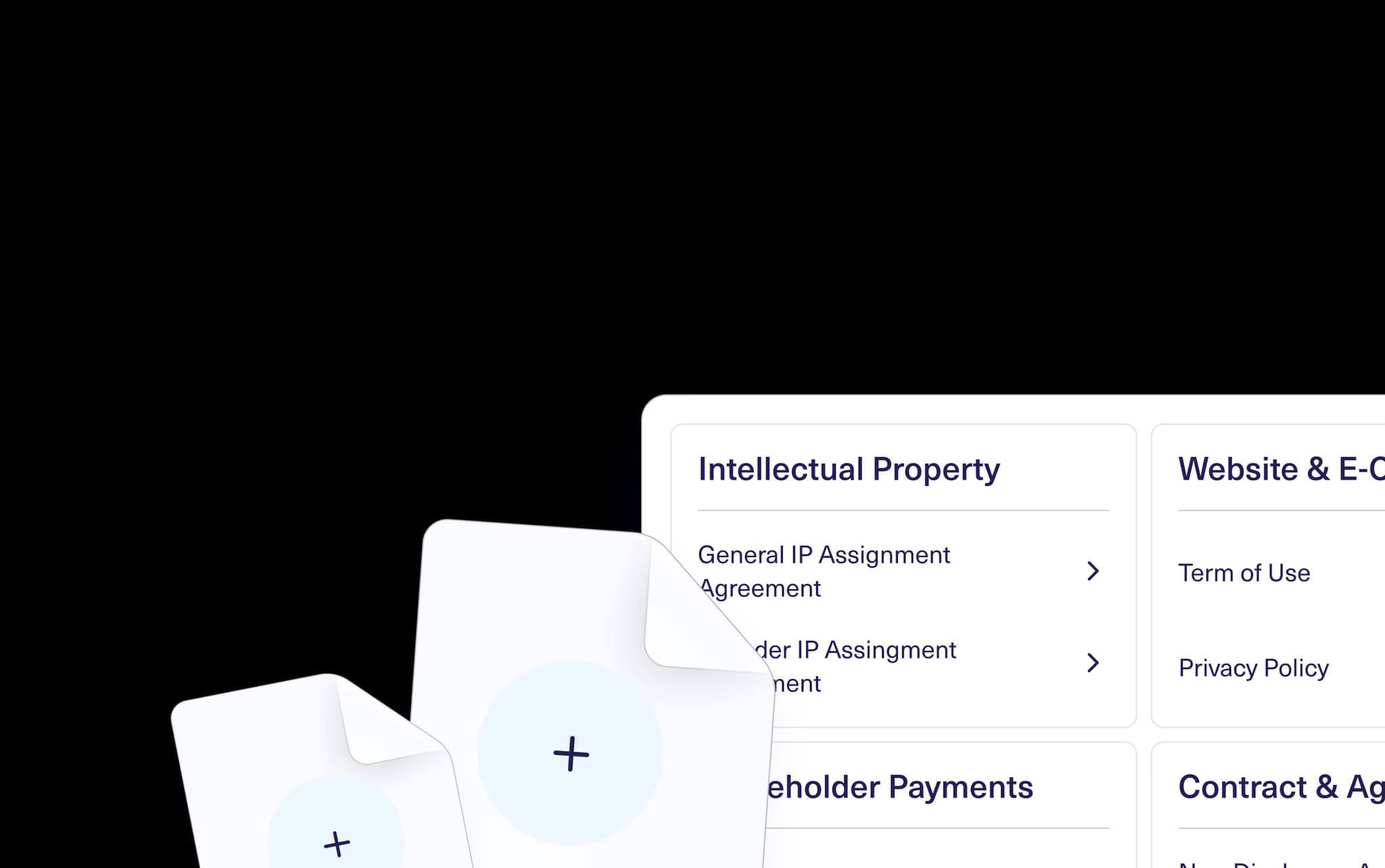 Business document creation preview